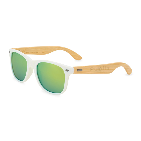CapeShades Recycled Bamboo Sunglasses White Frame – Publix Company