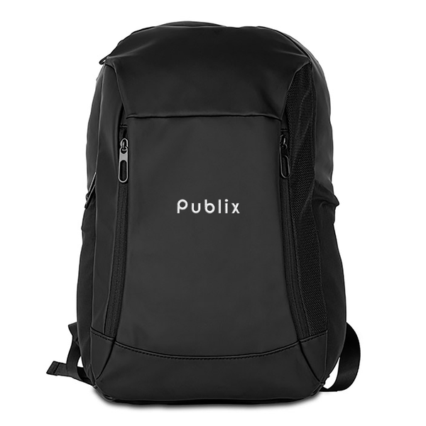 black nylon backpack laptop Leatherette Water Resistant Backpack