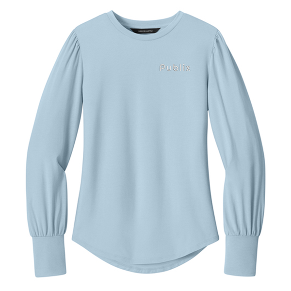 Mercer+Mettle Women's Stretch Jersey Long Sleeve Blouson Top - Two Mercer+Mettle Women's Stretch Jersey Long Sleeve Blouson Top - Two