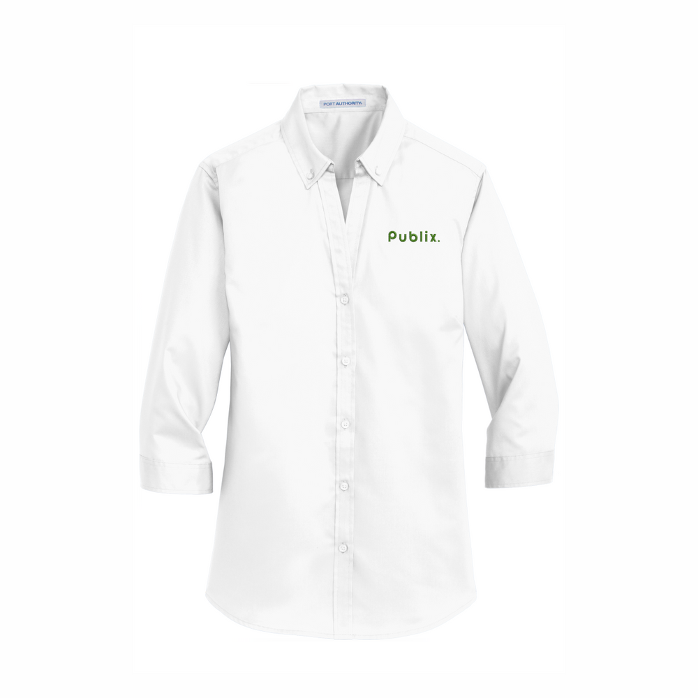 Port Authority® Ladies 3/4-Sleeve SuperPro™ Twill Shirt