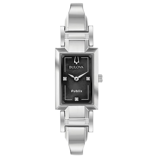 Bulova Ladies' Classic Diamond Dial Stainless Steel 2-Hand Quartz