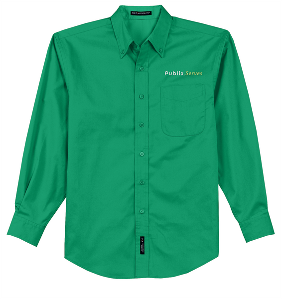 Publix Serves Men's Long Sleeve Twill Shirt