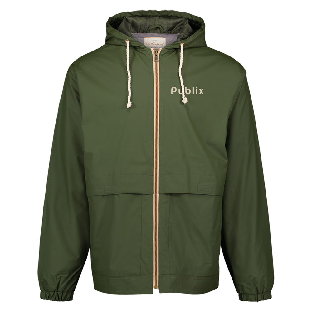 Weatherproof® Vintage Hooded Rain Jacket - Bronze Green
