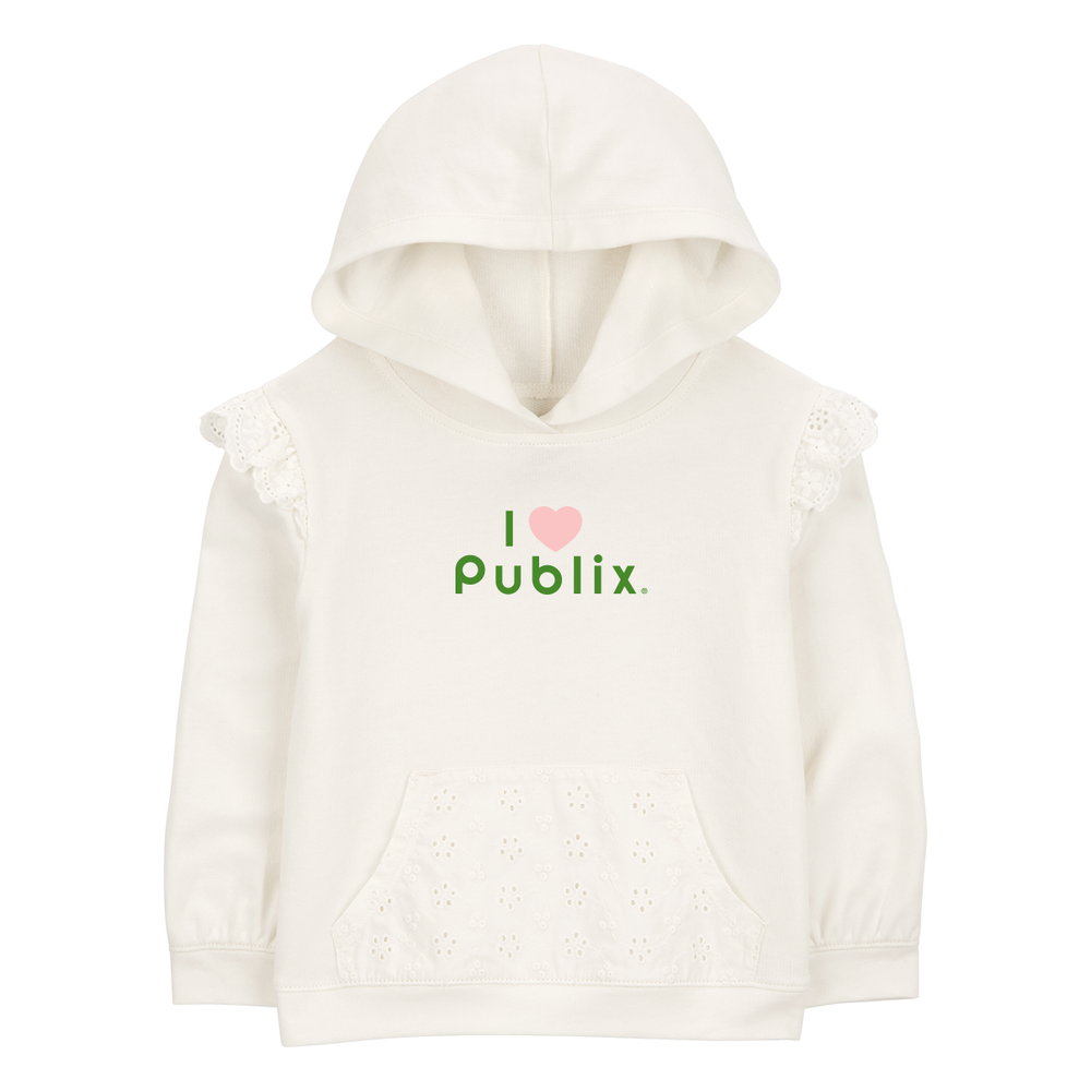 Carter's Toddler French Terry Eyelet Hoodie - Cream