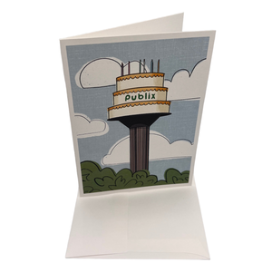 5x7 Vintage Publix Cake Tower Single Greeting Card