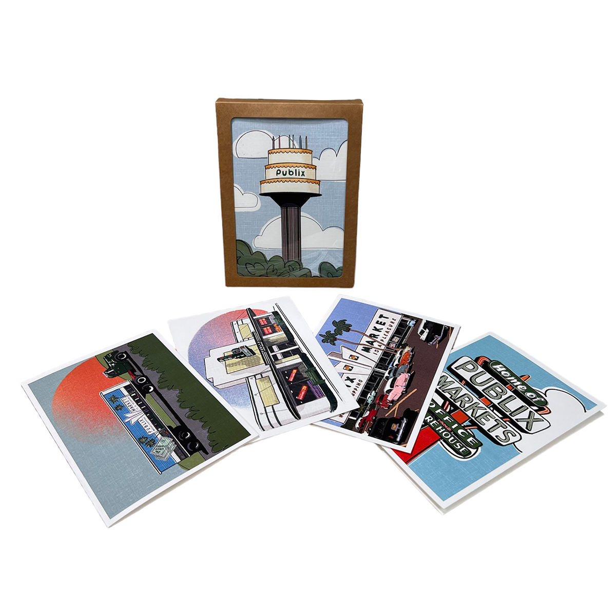 5x7 Vintage Publix Greeting Cards Set of 5 Publix Company Store by