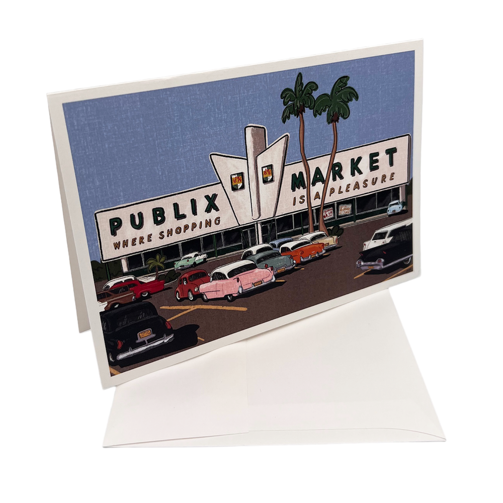 5x7 Vintage Storefront  Single Greeting Card