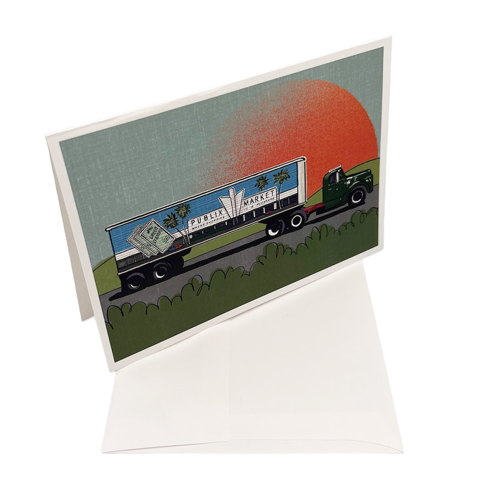 5x7 Vintage Publix Truck Greeting Card