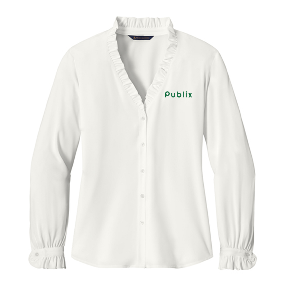 Brooks Brothers® Women's Long Sleeve Ruffle Collar Blouse – Publix