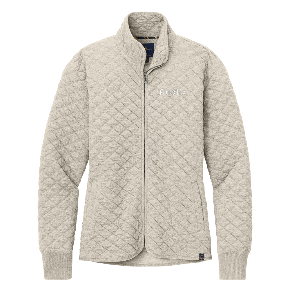Brooks Brothers Women's Diamond Quilt Elegant Full Zip