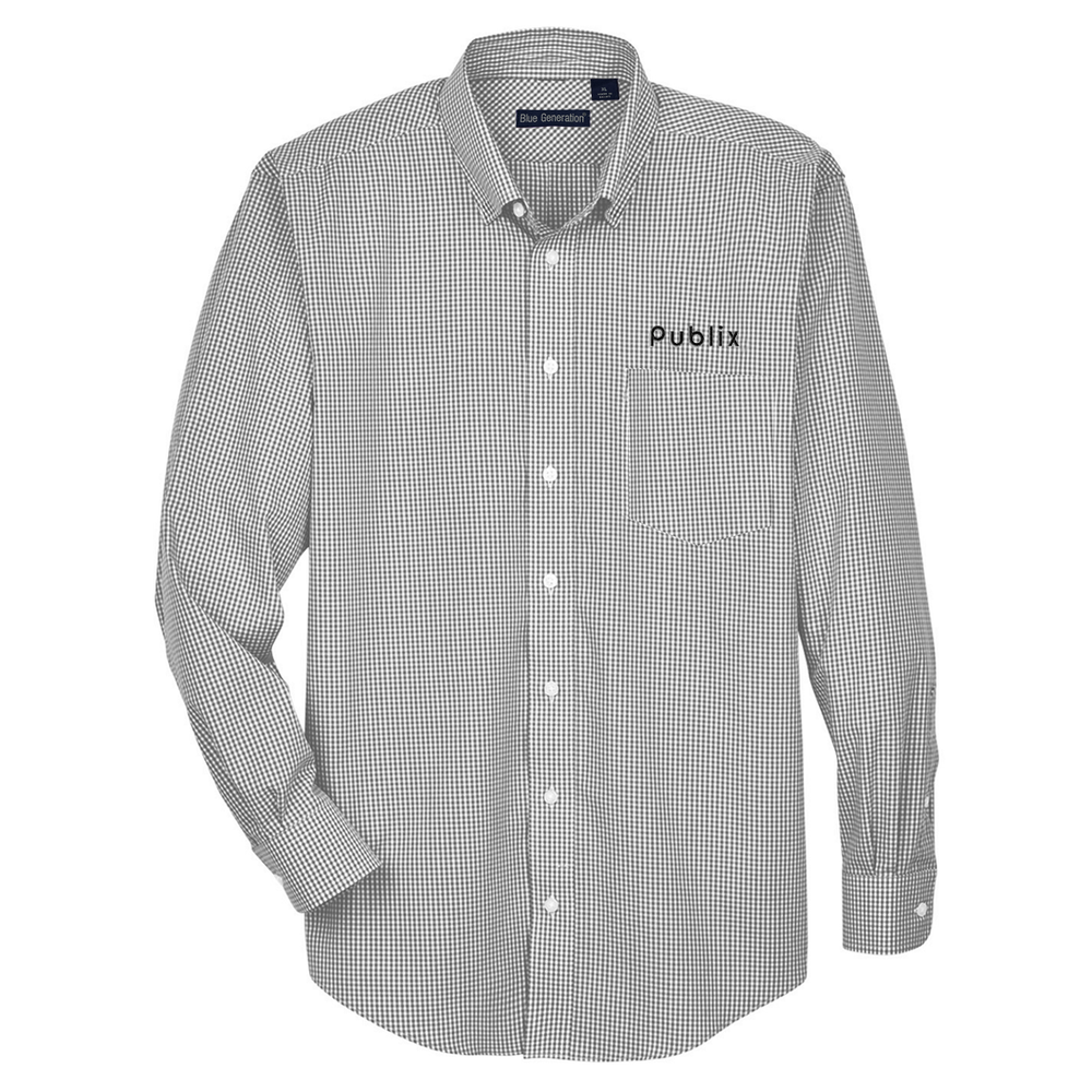 publix dress shirts Edwards Womens Blue Button Up Publix Employee Dress Shirt Blouse Top 3XL XXXL 3X