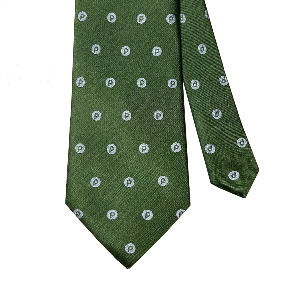 Green Publix Brandmark Silk Woven Tie