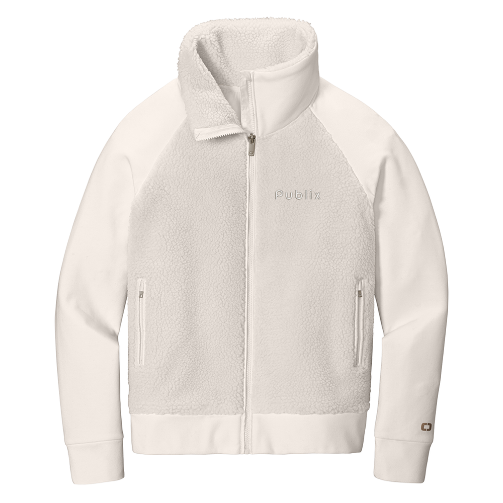 OGIO® Ladies Luuma Sherpa Full-Zip - Ivory Snow