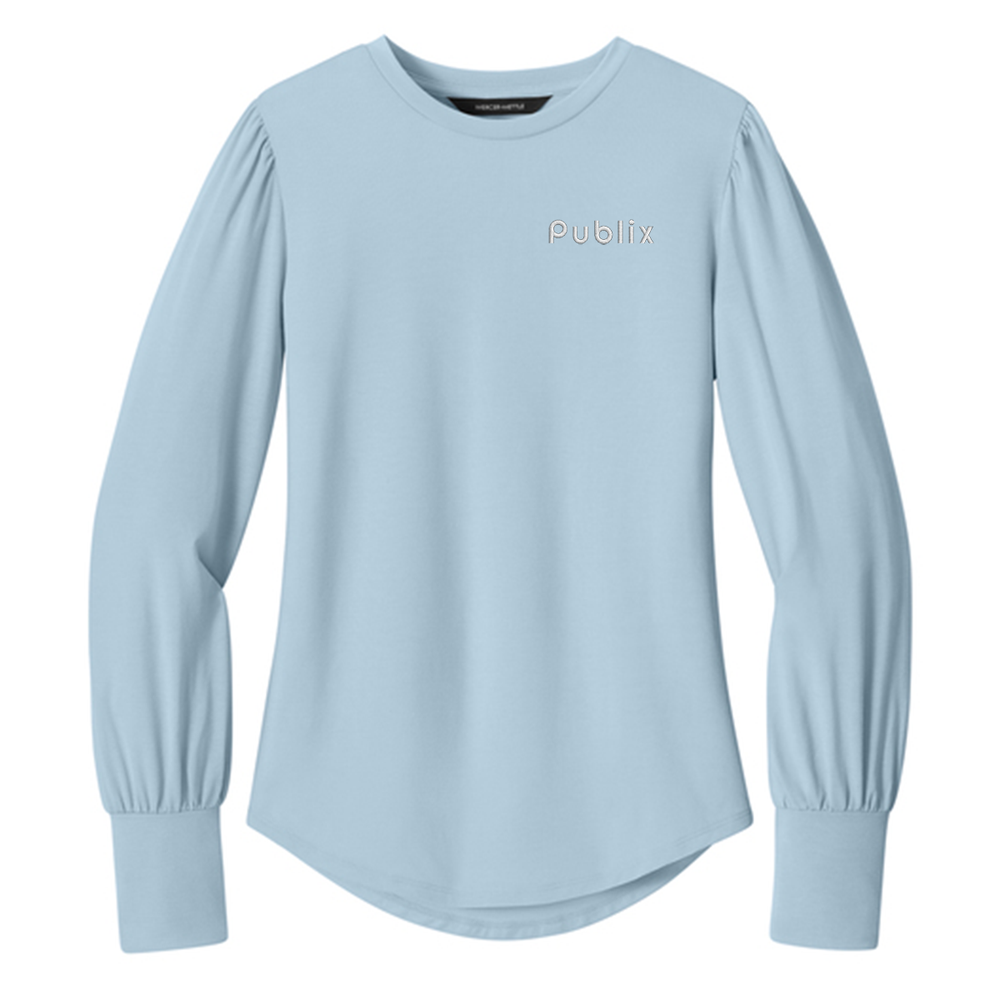 Mercer+Mettle Women's Stretch Jersey Long Sleeve Blouson Top - Two