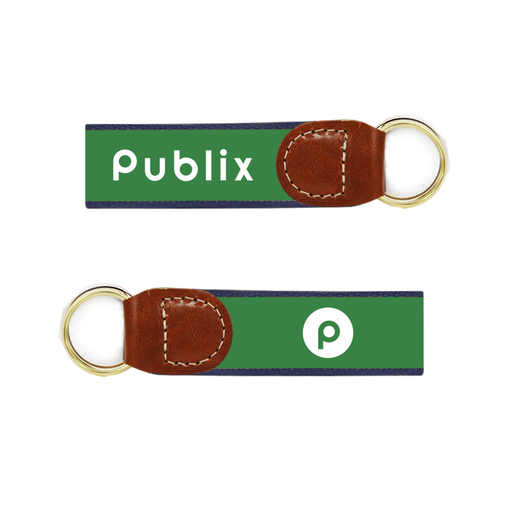 Publix Ribbon Leather Key Fob