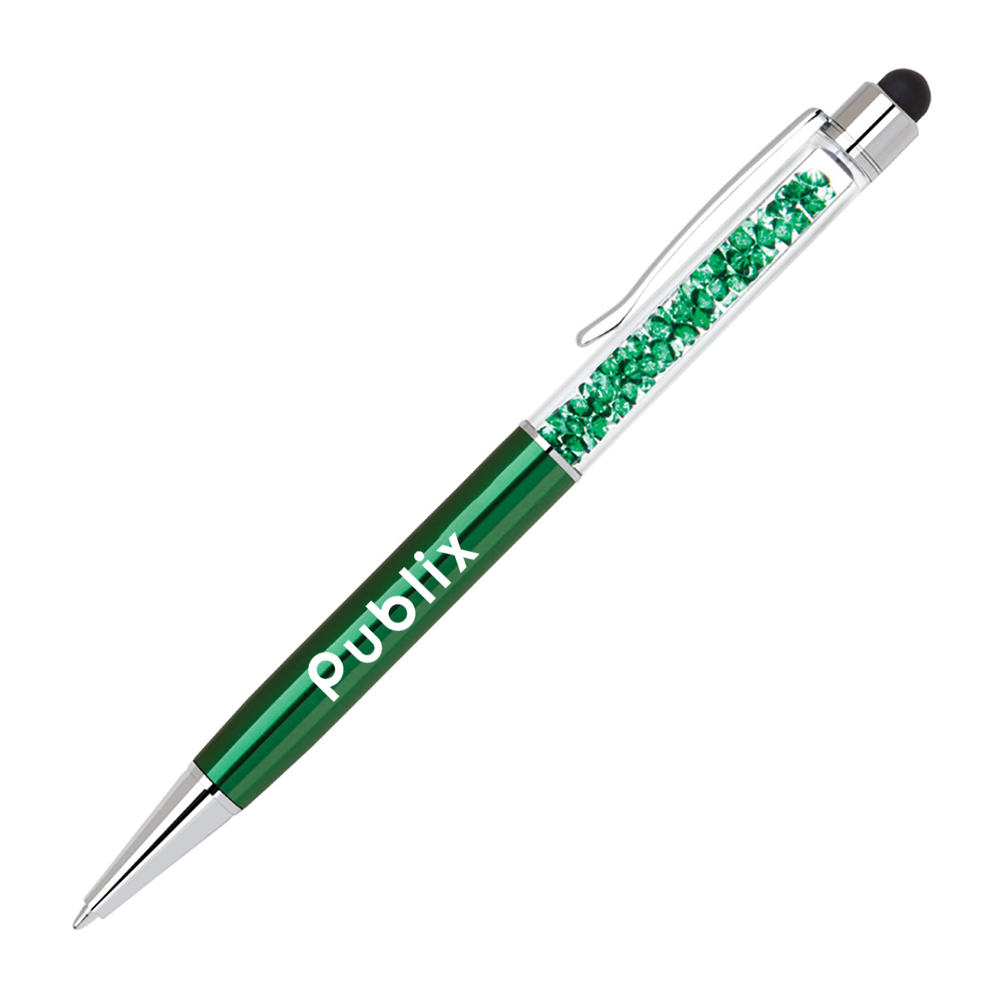 Lungsal Green Crystal Stylus Pen