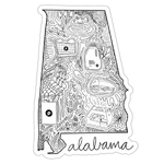 State Of Alabama Publix Illustrated Sticker