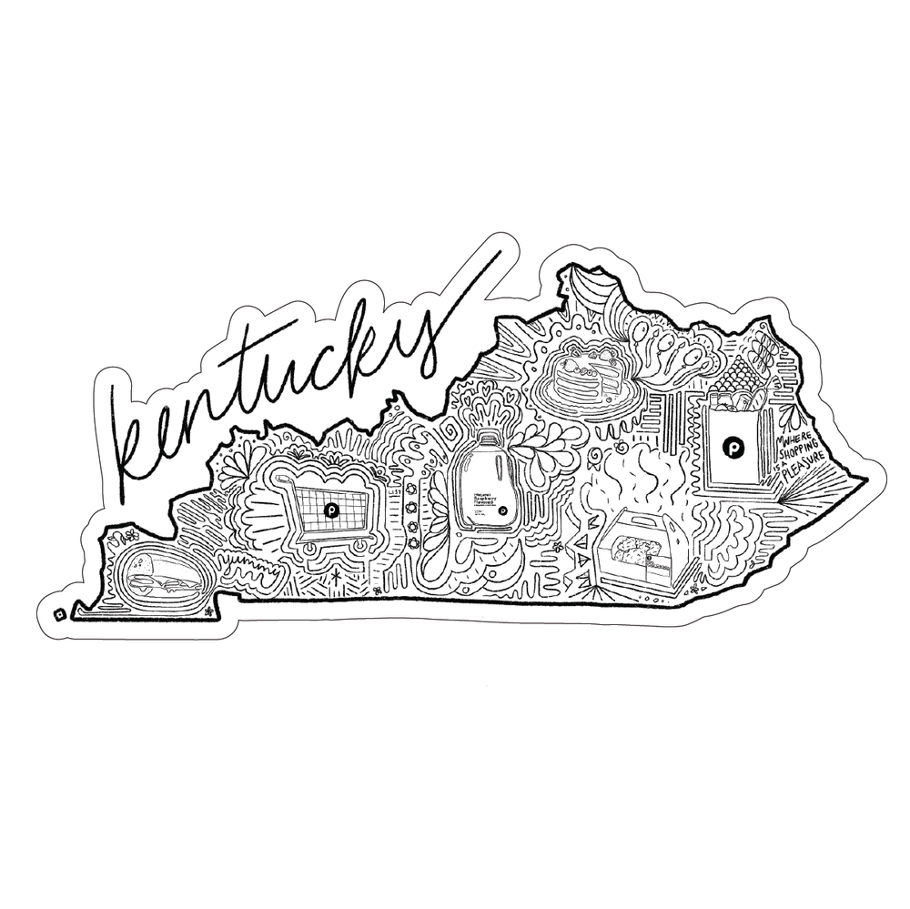 State of Kentucky Publix Illustrated Sticker