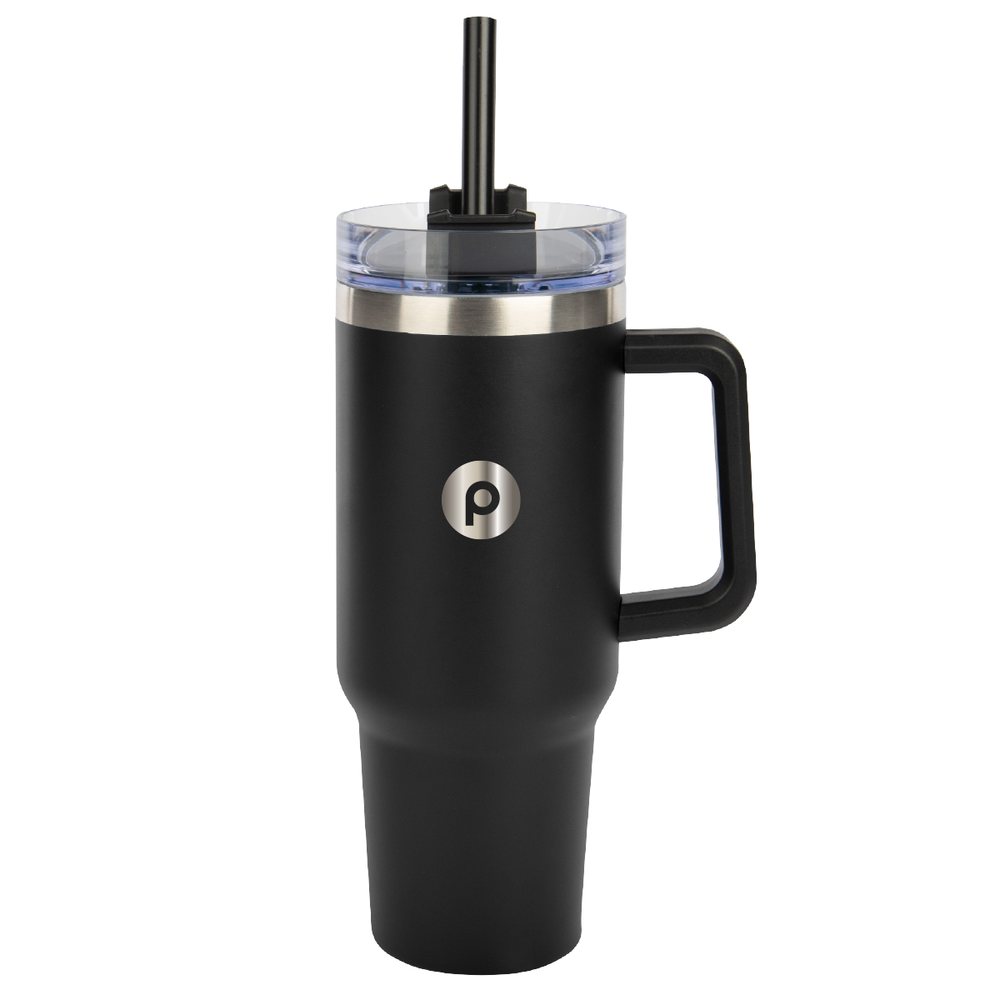 Intrepid Stainless Steel Tumbler, 40 oz. With Straw