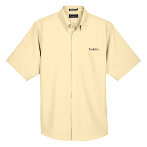 UltraClub Men's Classic Wrinkle-Resistant Short-Sleeve Oxford