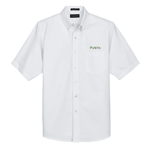 UltraClub Men's Classic Wrinkle-Resistant Short-Sleeve Oxford