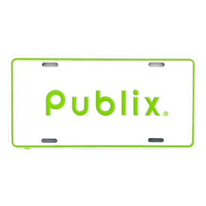 Embossed Aluminum Standard License Plate – Publix Company Store by