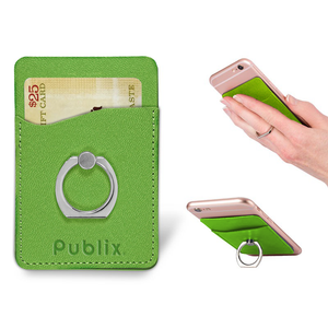 Tuscany Card Holder with Metal Ring Phone Stand