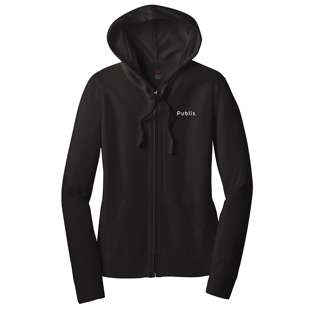 District® Ladies' Fitted Jersey Full-Zip Hoodie