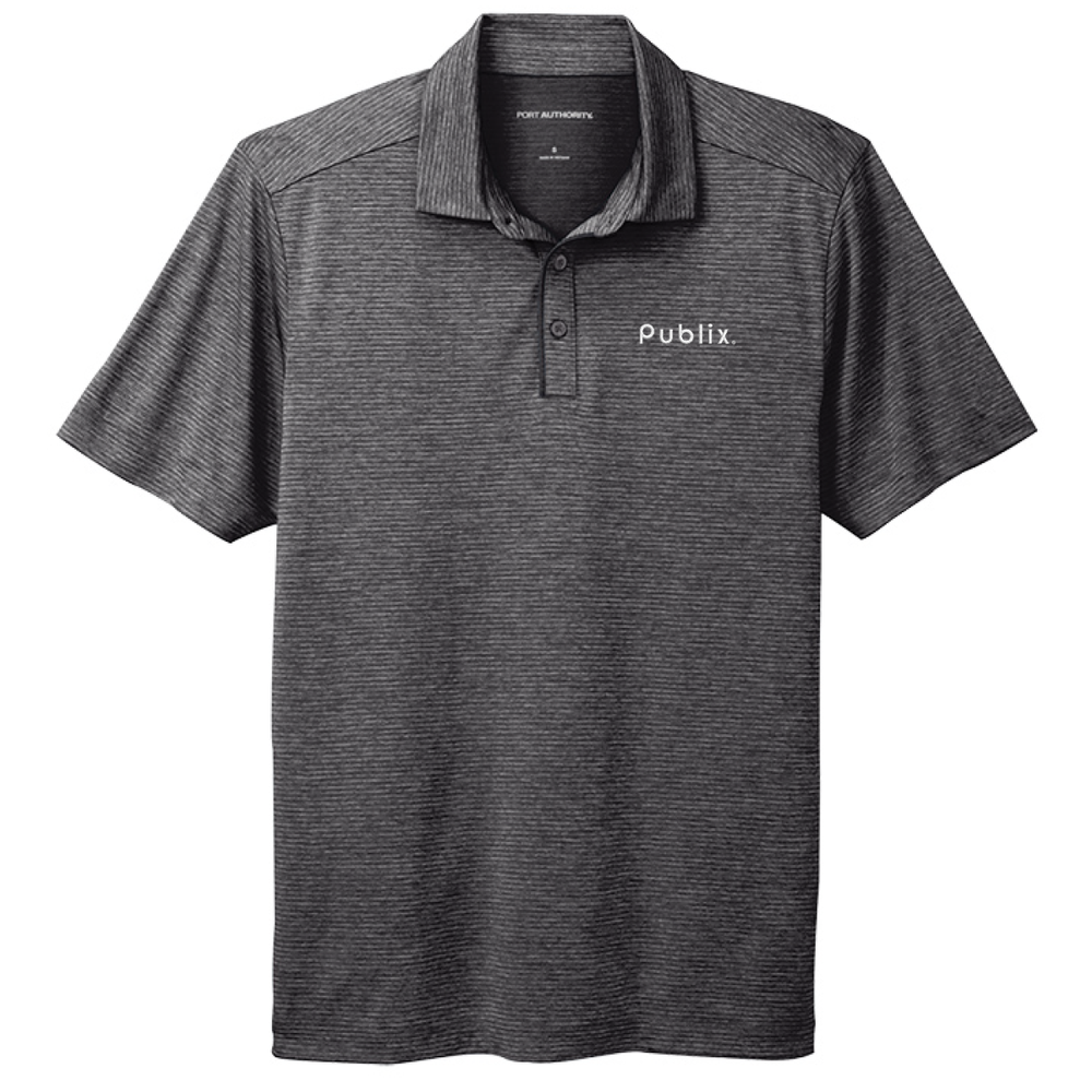 Port Authority® Shadow Stripe Men's Polo - Deep Black