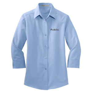 Port Authority® Ladies' 3/4-Sleeve Easy Care Shirt - Light Blue