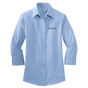 Port Authority Ladies' 3/4-Sleeve Easy Care Shirt - Light Blue Publix Company Store by Partner Marketing Group Port Authority Ladies' 3/4-Sleeve Easy Care Shirt - Light Blue Publix Company Store by Partner Marketing Group