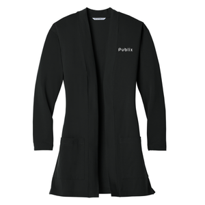 Ladies black longline cardigan deals