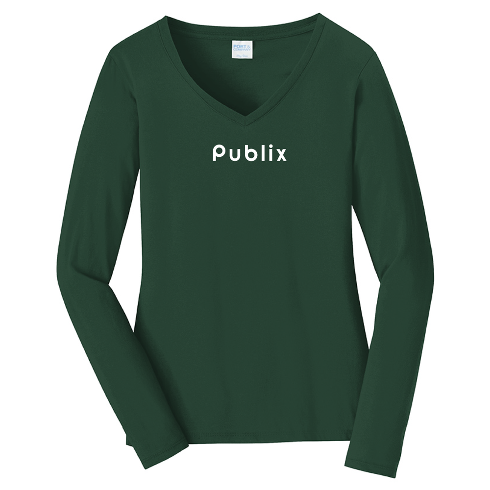 Port & Company® Ladies Long Sleeve Fan Favorite™ V-Neck Tee