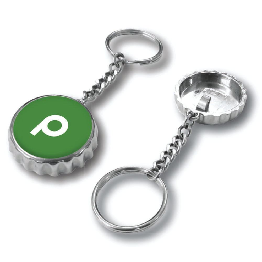 Brandmark Bottle Cap Opener Key Chain