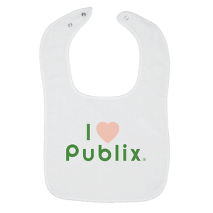 I Heart Publix Bib - Light Pink Heart