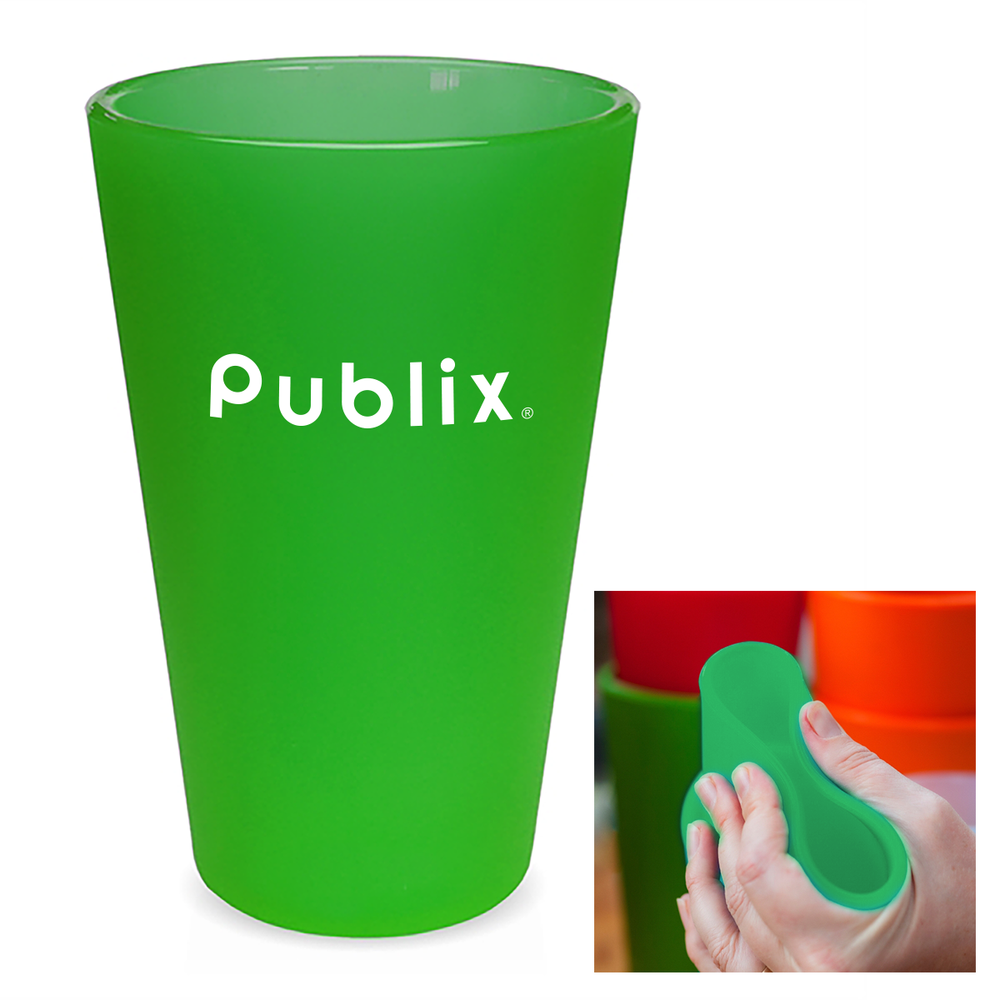 Silipint® Silicone, Flexible, 16oz Original Pint Glass - Green