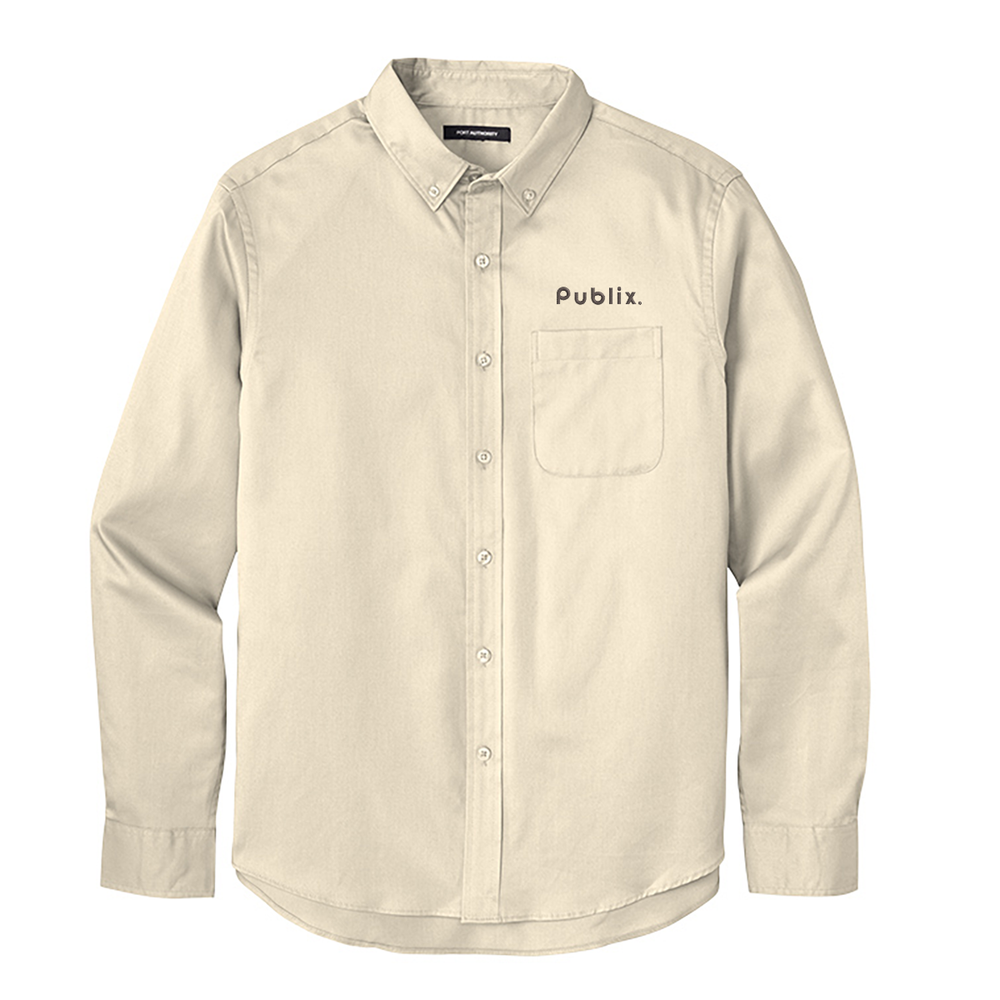 Port Authority® Long Sleeve SuperPro React™ Men's Twill Shirt - Ecru
