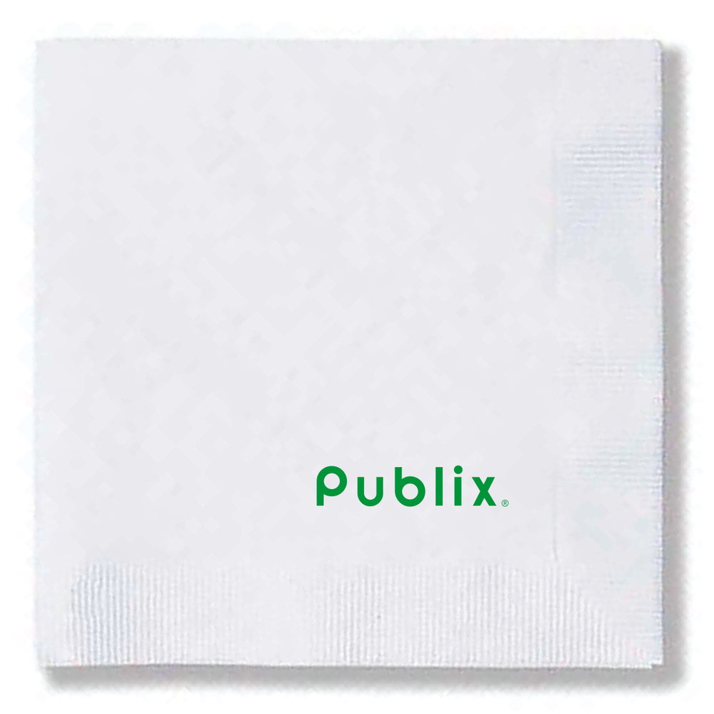 6.5"x6.5" White 3-Ply Luncheon Napkins (Package of 25)