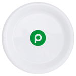 7" Round Plastic Plate - White (Package of 12)