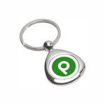 Chrome Metal Keyholder with Domed Brandmark Logo