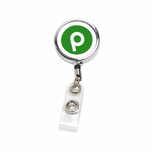 Chrome Metal Retractable Badge Reel and Badge Holder – Publix