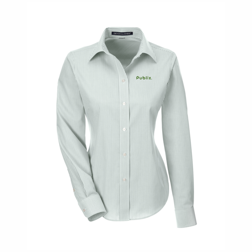 Devon & Jones Crown Woven Collection® Ladies' Banker Stripe