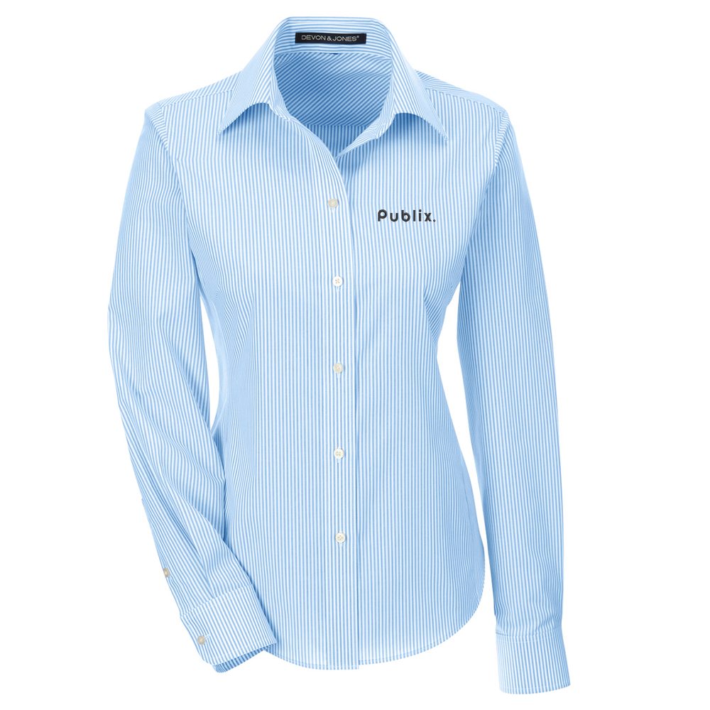 Devon & Jones Crown Woven Collection® Ladies' Banker Stripe