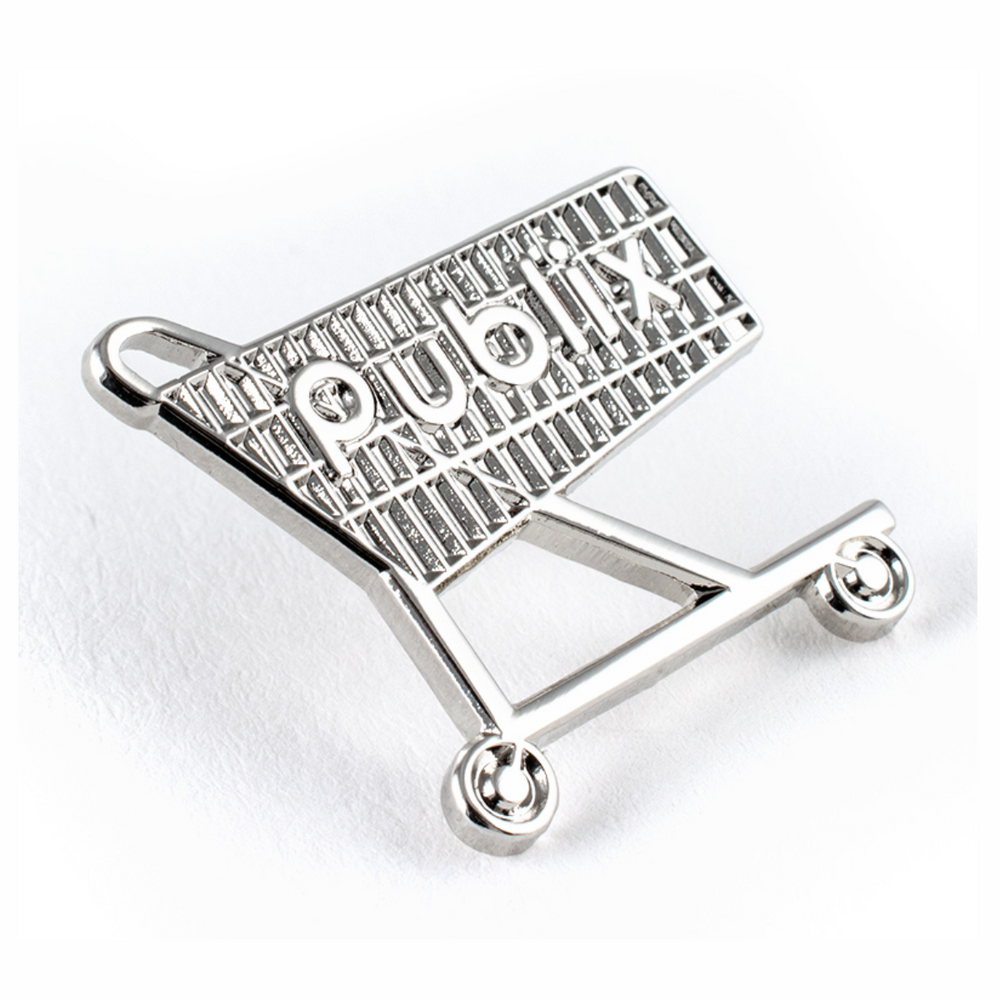 Grocery Cart Lapel Pin - Silver or Gold