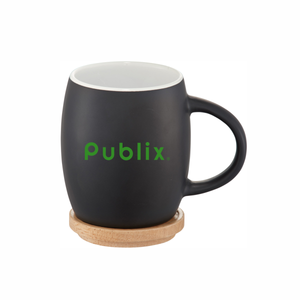 Hearth Mug and Laser engraved Coaster/Lid
